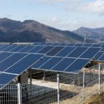 solar panels and mountains